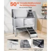 VEVOR Stainless Steel Dog Washing Station, 62 inch Pet Grooming Tub w/ Ramp, PE Water Filter Board, Faucet & Showerhead & Soap Holder Dog Bathtub for Large & Medium & Small Pets (Right Door)