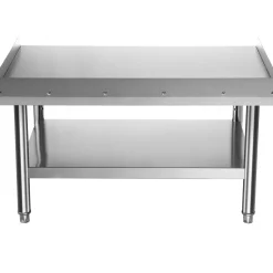 VEVOR Stainless Steel Equipment Grill Stand, 48 x 30 x 24 Inches Stainless Table, Grill Stand Table with Adjustable Storage Undershelf, Equipment Stand Grill Table for Hotel, Home, Restaurant Kitchen