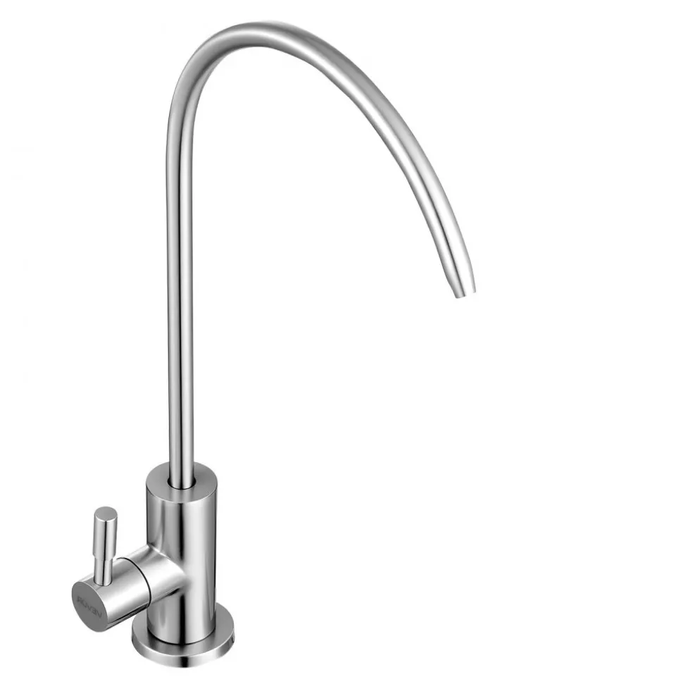 VEVOR Stainless Steel Faucet, Lead-Free Drinking Water Faucets, Reverse Osmosis Faucet with Solid Brass Valve, High Arch Filtered Water Faucets For Kitchen Sink, Bar Counter, Cafe Shop, Brushed Nickel
