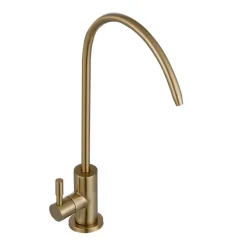 VEVOR Stainless Steel Faucet, Lead-Free Water Purifier Faucet, Filter Water Faucets With Solid Brass Valve, Anti-Rust & Durability Ro Water Faucets For Kitchen, Bar Counter, Cafe Shop, Brushed Gold