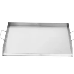 VEVOR Stainless Steel Griddle, 23x16 inch Universal Flat Top Rectangular Plate, Gas Grill Griddle for BBQ Grill, Teppanyaki, Portable Family Cookware with Handle, for Camping Tailgating Party