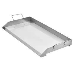 VEVOR Stainless Steel Griddle, 18x16 inch Universal Flat Top Rectangular Plate, Gas Grill Griddle for BBQ Grill, Teppanyaki, Portable Family Cookware with Handle, for Camping Tailgating Party