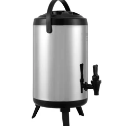 VEVOR Stainless Steel Insulated Beverage Dispenser, 2 Gallon 7.6 Liter, Thermal Hot and Cold Drink Server Dispenser with Spigot Handle, Food-grade for Hot Tea Coffee Water Restaurant Drink Shop