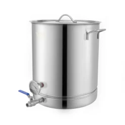 VEVOR Stainless Steel Kettle, 5 GALLON Brewing Pot, Tri Ply Bottom for Beer, Brew Kettle Pot, Home Brewing Supplies Includes Lid, Handle, Thermometer, Ball Valve Spigot, Filter, Filter Tray