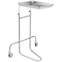 VEVOR Stainless Steel Lab Carts, Lab Utility Cart with Single Tray, Mobile Medical Cart with 2 Silent Wheels, Lab Rolling Cart for Lab, Clinic, Hospital, Salon