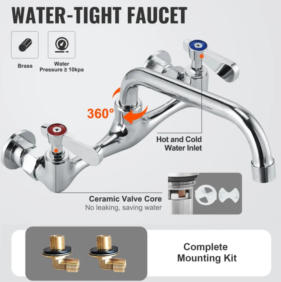 VEVOR Stainless Steel Prep & Utility Sink, 1 Compartment Free Standing Small Sink Include Faucet & legs, 21"x41" Commercial Single Bowl Sinks for Garage, Restaurant, Kitchen, Laundry