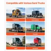 VEVOR Stainless Steel Quarter Fenders for Semi Trucks, 24" x 24" Semi Truck Fenders with Tube Bracket and Mounting Hardware, 1 Pair Right & Left Quarter Fender Set, Fit for Freightliner, Peterbilt