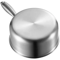 VEVOR Stainless Steel Saucepan Set, 1 QT & 2 QT & 3 QT Saucepans with Glass Lids, Multipurpose Nonstick Stainless Steel Sauce Pot with Ergonomic Handle, Friendly for Oven, Dishwasher, Induction Cooker