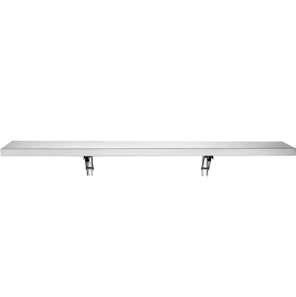 VEVOR Stainless Steel Shelf 12" x 48" Foldable Wall Mount Floating Shelf, Heavy-Duty Commercial Shelves with Brackets, 300LBS Capacity, Easy to Clean, Suitable for Restaurant, Home Kitchen, Garage
