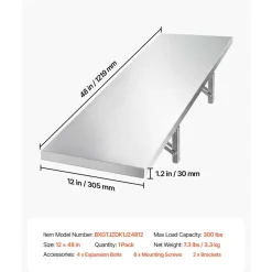 VEVOR Stainless Steel Shelf 12