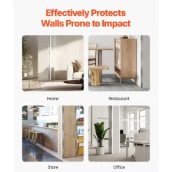 VEVOR Stainless Steel Wall Corner Protector, 2 x 2 x 48 inch, 10 Pack Metal Corner Guards, 304 Stainless Steel Edge Trim 90-Degree Angle for Home,Office,Commercial Wall Protection, with 3m Tape