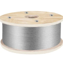 VEVOR 316 Stainless Steel Wire Rope 500ft Length, Steel Wire Cable 3/16 Inch, Steel Cable Railing Decking With 1x19 Strands Construction, 4700lbs Breaking Strength For Stair, Handrail, Clothesline