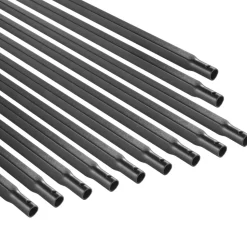 VEVOR Staircase Balusters 11 Pack, 44 Inch Durable Carbon Steel Stair Balusters, 0.5 Inch Indoor Square Metal Spindle Railing, Corrosion-Proof Hollow Deck Railing with Pre-Drilled Holes, Matte Black