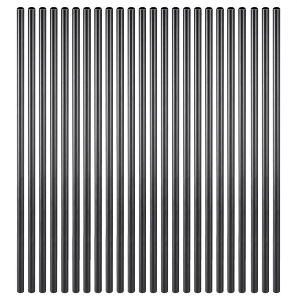VEVOR Staircase Balusters 51 Pack, 36 In Aluminum Stair Balusters, 3/4 In Water-Proof Round Metal Spindle Railing, Hollow Deck Railing with Rail Caps & Screws for Stairs, Porch, Patio, Fence, Black