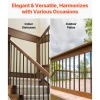 VEVOR Staircase Balusters 101 Pack, 26 In Aluminum Stair Balusters, 3/4 Inch Water-Proof Round Metal Spindle Railing, Hollow Deck Railing with Rail Caps & Screws for Stairs, Porch, Patio, Matte Black