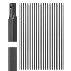 VEVOR Staircase Balusters 31 Pack, 44 Inch Durable Carbon Steel Stair Balusters, 0.5 Inch Indoor Square Metal Spindle Railing, Corrosion-Proof Hollow Deck Railing with Pre-Drilled Holes, Matte Black