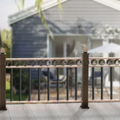 VEVOR Staircase Metal Balusters, 32.28" x 1" x 0.2" Flat Aluminum Alloy Decorative Banister Spindles, 51 Pack Deck Baluster with Screws, Classic Hollow Deck Railing Satin Black Powder Coated for Porch