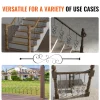 VEVOR Staircase Metal Balusters, 44'' x 1/2" Galvanized Steel Decorative Banister Spindles, 5 Pack S Shape Deck Baluster, Hollow Satin Black Spiral Stair Railing with Shoes & Screws
