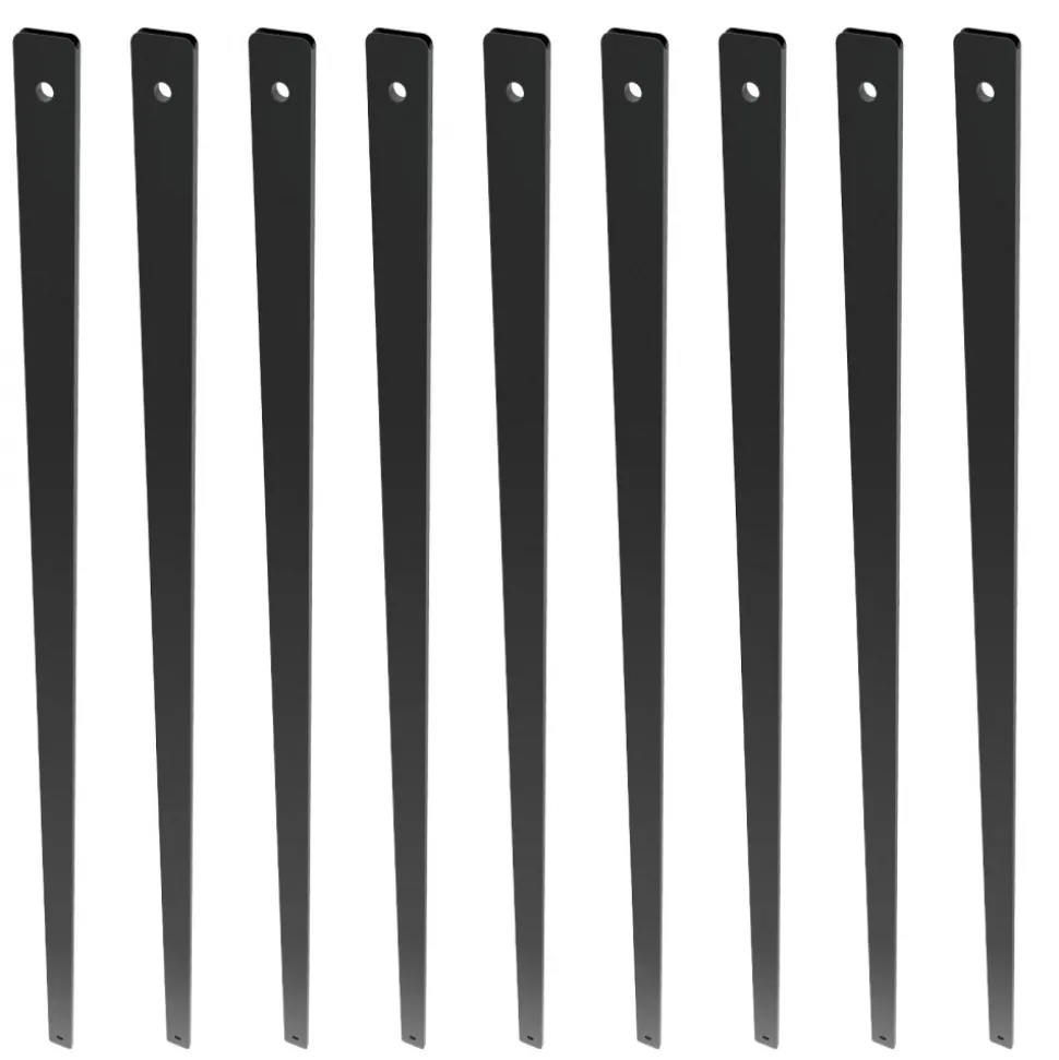 VEVOR Staircase Metal Balusters, 29.5'' x 1'' Flat Aluminum Alloy Decorative Banister Spindles, 51 Pack Deck Baluster with Screws, Classic Hollow Deck Railing Satin Black Powder Coated for Porch