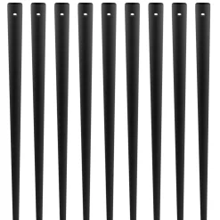 VEVOR Staircase Metal Balusters, 29.5'' x 1'' Flat Aluminum Alloy Decorative Banister Spindles, 51 Pack Deck Baluster with Screws, Classic Hollow Deck Railing Satin Black Powder Coated for Porch