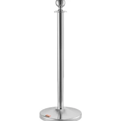 VEVOR Stanchion Post with Velvet Rope, 4-Pack Crowd Control Stanchion with 2PCS 5FT Red Velvet Ropes, Stainless Steel Queue Barrier Line Divider with Fillable Plastic Base, Ball Top for Wedding Museum