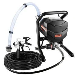 VEVOR Stand Airless Paint Sprayer, 950W 3000PSI High Efficiency Electric Airless Sprayer With Cart, Paint Sprayers for Home Interior and Exterior Furniture and Fences, Fine And Even Painting Effect
