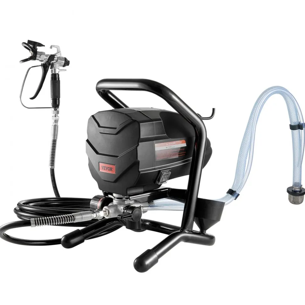 VEVOR Stand Airless Paint Sprayer, 950W 3000PSI High Efficiency Electric Airless Sprayer With Cart, Paint Sprayers for Home Interior and Exterior Furniture and Fences, Fine And Even Painting Effect