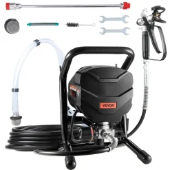 VEVOR Stand Airless Paint Sprayer, 950W 3000PSI High Efficiency Electric Airless Sprayer With Cart, Paint Sprayers for Home Interior and Exterior Furniture and Fences, Fine And Even Painting Effect