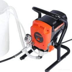 VEVOR Stand Airless Paint Sprayer, 900W, 3300PSI High Pressure Airless Sprayer, Cleaning Brush, Hose, Extension Rod, Nozzles, Electric Spray Paint Machine for Interior or Exterior of House, Fence