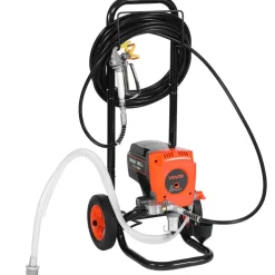 VEVOR Stand Airless Paint Sprayer, 900W, 3300PSI High Pressure Airless Sprayer with Cart, Cleaning Brush, Hose, Extension Rod, Nozzles, Electric Spray Paint Machine for Interior or Exterior of House