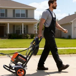 VEVOR Stand Airless Paint Sprayer, 900W, 3300PSI High Pressure Airless Sprayer with Cart, Cleaning Brush, Hose, Extension Rod, Nozzles, Electric Spray Paint Machine for Interior or Exterior of House