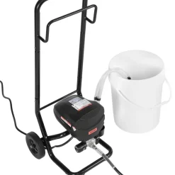 VEVOR Stand Airless Paint Sprayer, 1500W, 3300PSI High Pressure Airless Sprayer with Cart, Cleaning Brush, Hose, Extension Rod, Nozzles, Electric Spray Paint Machine for Large Apartments, Buildings