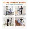 VEVOR Stand Assist Patient Lift, Easy Sit-to-Stand Transfer Chair for Seniors Disabled - with Adjustable Knee Pads, PU Seat Pad & Lockable Wheels, 400 lbs Strong Capacity for Home Nursing Care