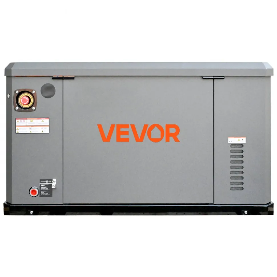 VEVOR Standby Generator, Dual Fuel Whole Home Generator, LPG 22Kw Max Power & Natural Gas 20Kw Max Power, Whole House Power Backup For Home Backup, Camping, AVR Voltage Regulation, LCD Display