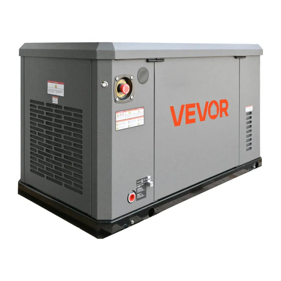 VEVOR Standby Generator, Dual Fuel Whole Home Generator, LPG 22Kw Max Power & Natural Gas 20Kw Max Power, Whole House Power Backup For Home Backup, Camping, AVR Voltage Regulation, LCD Display