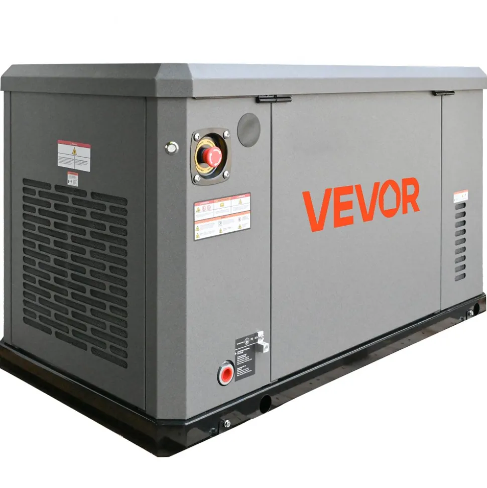 VEVOR Standby Generator, Dual Fuel Whole Home Generator, LPG 22Kw Max Power & Natural Gas 20Kw Max Power, Whole House Power Backup For Home Backup, Camping, AVR Voltage Regulation, LCD Display