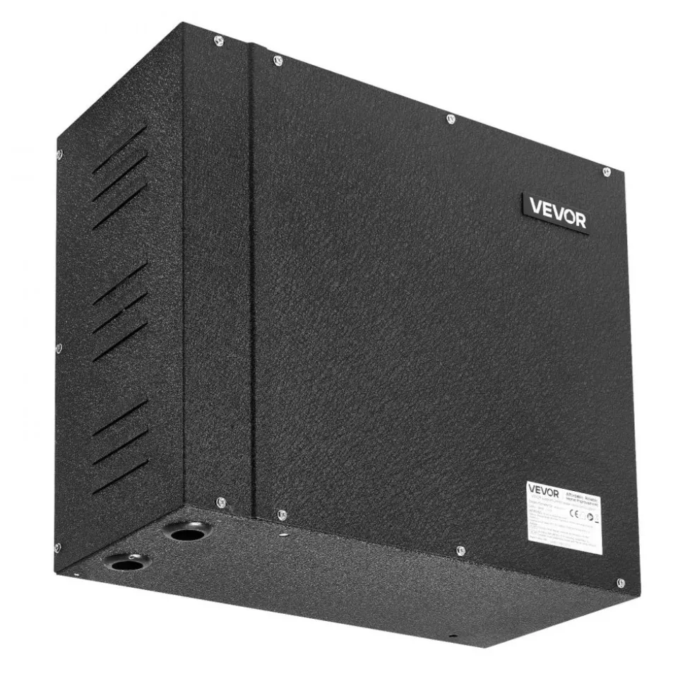 VEVOR Steam Generator, 9 kW Steam Shower System with Controller for Home Sauna Bath Spa, Commercial Auto Drain Kit with Overheat, Dry-Run & Overpressure Protection, 10 Min to 24h Efficient, Black