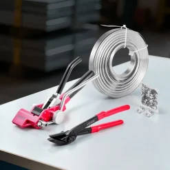 VEVOR Steel Banding Strapping Kit, Heavy Duty Banding Sealer Tool with 400 ft Binding Straps, 400 Metal Clasps, Manual Pallet Packaging Strapping Kit for Warehouse, Transportation, Industrial Bundling