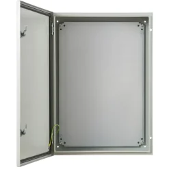 VEVOR Steel Electrical Box, 27.6 x 19.7 x 9.8 in, Cold Rolled Steel Electrical Enclosure Box, Wall-Mounted Outdoor Electronic Equipment Enclosure with Mounting Plate, Hinges, Lock, IP66 Waterproof