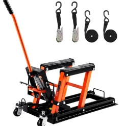 VEVOR Steel Hydraulic Motorcycle Jack Stand, 1500 LBS ATV Scissor Lift Jack, 4.7
