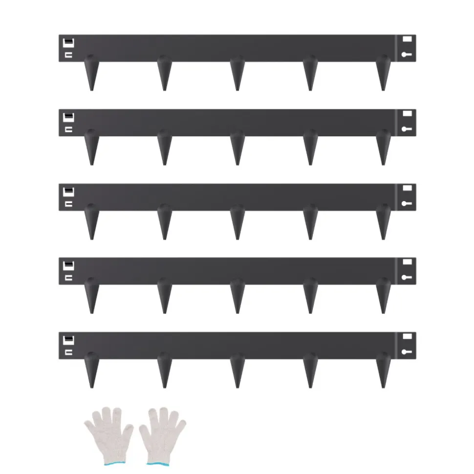 VEVOR Steel Landscape Edging, 5 Packs 39 x 3 in Rust-Resistant Metal Landscape Edging, Bendable Garden Edging Border, Heavy Duty Lawn Edging, Easy-to-Install, Flower Bed Yard Pathway Divider Black