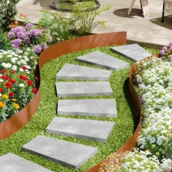 VEVOR Steel Landscape Edging, 6 Packs 40 x 6 in Weather-Resistant & Pre-Rust Metal Landscape Edging, Bendable Garden Edging Border, Heavy Duty Lawn Edging, Flower Bed Yard Pathway Divider