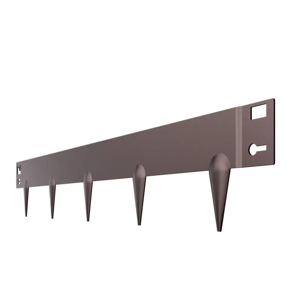 VEVOR Steel Landscape Edging, 5 Packs 39 x 3 in Rust-Resistant Metal Landscape Edging, Bendable Garden Edging Border, Heavy Duty Lawn Edging, Easy-to-Install, Flower Bed Yard Pathway Divider Brown