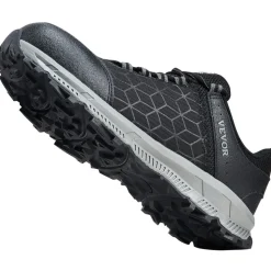 VEVOR Steel Toe Shoes for Men, US Size 12, Men’s Cushion Sport Safety Toe Athletic Work Shoe, Indestructible Safety Sneakers Lightweight,Breathable Industry Construction Work Shoes, Black