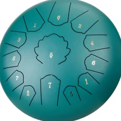 VEVOR Steel Tongue Drum, 12 in & 13 Notes, C Major Steel Drum for Outside Garden, with 2 Mallets & Carry Bag, Hand Pan Drum Percussion Instrument for Meditation Musical Education Yoga, Green