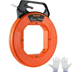 VEVOR Steel Wire Puller, 240ft, 1/8in, with Enhanced Housing & Handle, Simplified Cable Pulling Device, Adaptable for Wall & Electrical Conduit Wiring, Insulated