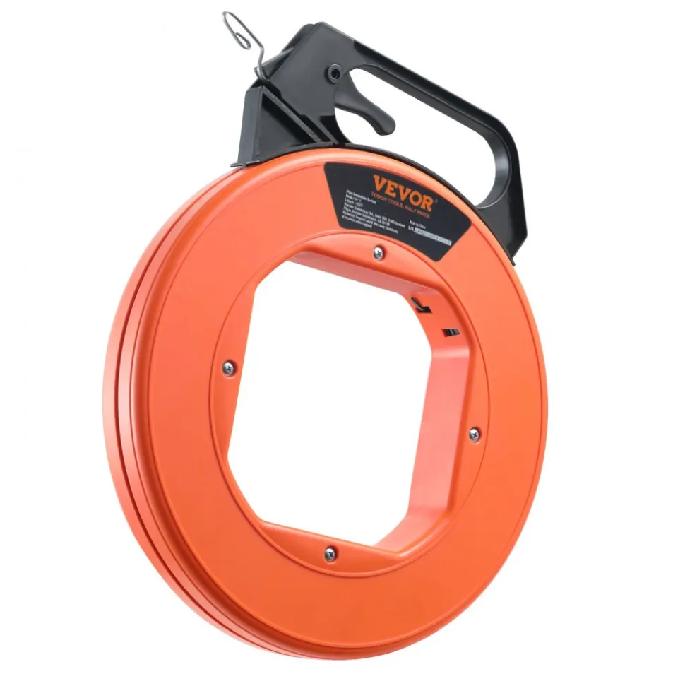 VEVOR Steel Wire Puller, 240ft, 1/8in, with Enhanced Housing & Handle, Simplified Cable Pulling Device, Adaptable for Wall & Electrical Conduit Wiring, Insulated