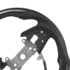 VEVOR Steering Wheel for 2016-2021 Honda Civic, Carbon Fiber Steering Wheel D-Shaped Flat-Bottom, Leather Grip with Non-Slip Texture & Precise Stitching, Accessories Replacement for Honda Civic, Black