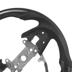 VEVOR Steering Wheel for 2016-2021 Honda Civic, Carbon Fiber Steering Wheel D-Shaped Flat-Bottom, Leather Grip with Non-Slip Texture & Precise Stitching, Accessories Replacement for Honda Civic, Black