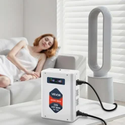 VEVOR Step Down Voltage Converter, 2000VA, Heavy Duty Voltage Power Converter, 220V to 110V Power Transformer, with 2 US Outlets, USB Output, LCD Display, Temperature Protection, for 110V Appliances